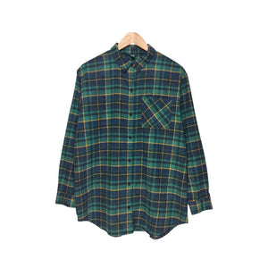 Eddie Bauer Green Plaid Shirt