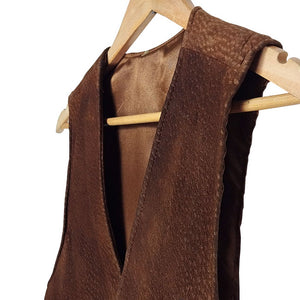 Brown Leather Vest