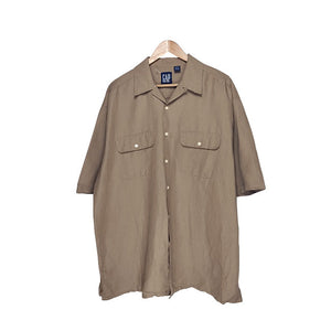 GAP Casual Brown Short-Sleeve Shirt