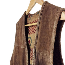 Cargar imagen en el visor de la galería, Reversible brown leather vest
