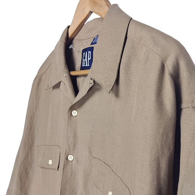 GAP Casual Brown Short-Sleeve Shirt