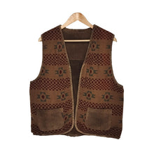 Cargar imagen en el visor de la galería, Reversible brown leather vest
