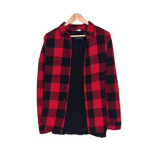 Divided  Red Plaid Shirt
