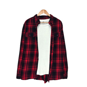 Faded Glory Red Plaid Shirt